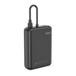 Dual-output power bank with 20 W fast charging black colour