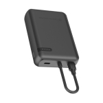 Dual-output power bank with 20 W fast charging black colour