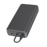 Eco power bank for 2 devices with charge indicator, 20 W black colour