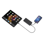 Eco power bank for 2 devices with charge indicator, 20 W black colour