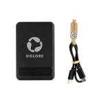 Magnetic bamboo wireless charging power bank, 5,000 mAh black colour