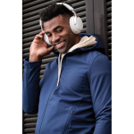 Over-ear headphones with supra-aural design and noise cancellation white colour