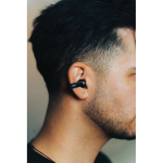 Wireless headphones with call function and water resistance, IPX4 black colour