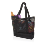Elegant 2-in-1 RPET cooler bag with PEVA lining, 20 L black colour