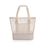 Elegant 2-in-1 RPET cooler bag with PEVA lining, 20 L beige colour