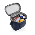 Eco cooler bag with sturdy top handle and shoulder strap, 10 L navy-blue colour