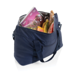 XL RPET cooler bag with dual handles and shoulder strap, 30 L navy-blue colour