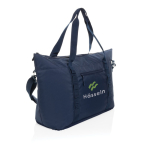 XL RPET cooler bag with dual handles and shoulder strap, 30 L navy-blue colour