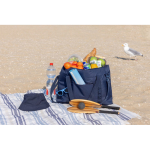 XL RPET cooler bag with dual handles and shoulder strap, 30 L navy-blue colour