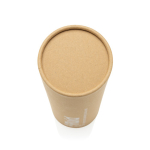 Recycled steel thermal bottle with leakproof cap, 600 ml white colour
