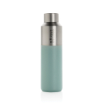 Recycled steel thermal bottle with leakproof cap, 600 ml green colour