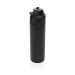 Double-wall recycled stainless steel bottle, 720 ml black colour