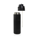 Double-wall recycled stainless steel bottle, 720 ml black colour