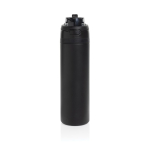 Double-wall recycled stainless steel bottle, 720 ml black colour