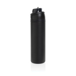 Double-wall recycled stainless steel bottle, 720 ml black colour
