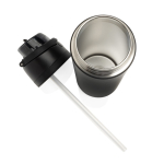 Double-wall recycled stainless steel bottle, 720 ml black colour
