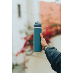 Double-wall recycled stainless steel bottle, 720 ml black colour