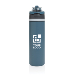 Double-wall recycled stainless steel bottle, 720 ml blue colour