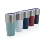 Recycled stainless steel thermal tumbler, anti-drip, 500 ml black colour
