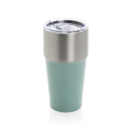 Recycled stainless steel thermal tumbler, anti-drip, 500 ml green colour