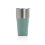 Recycled stainless steel thermal tumbler, anti-drip, 500 ml green colour