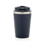 Eco-friendly double-wall thermal mug with anti-drip lid, 350 ml blue colour fourth view