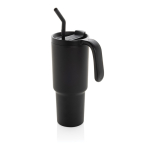 Recycled stainless steel thermal tumbler, anti-drip, 900 ml black colour