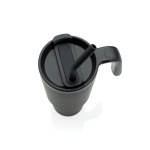Recycled stainless steel thermal tumbler, anti-drip, 900 ml black colour