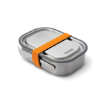Stainless steel lunchbox with cutlery and strap, 1 L orange colour second view