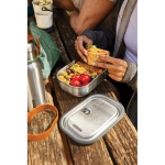 Stainless steel lunchbox with cutlery and strap, 1 L orange colour ambient view 2