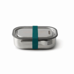 Stainless steel lunchbox with cutlery and strap, 1 L turquoise colour