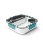 Lunchbox with interior containers and fork, 1 L turquoise colour