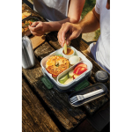 Lunchbox with interior containers and fork, 1 L