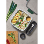Lunchbox with interior containers and fork, 1 L