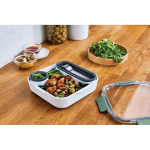 Lunchbox with interior containers and fork, 1 L