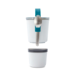 Cup-style lunchbox with 2 leak-proof compartments, 900 ml turquoise colour