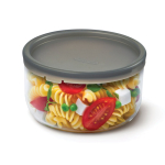 Glass bowl with silicone anti-drip lid, 750 ml