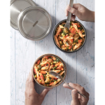 Glass bowl with silicone anti-drip lid, 750 ml