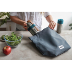 Eco lunch bag with sealed lining, 6.7 L grey colour