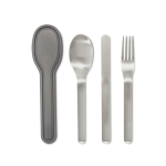 Elegant, promotional stainless steel cutlery set silver colour