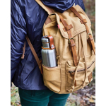 Stainless steel thermal bottle with handle, 500 ml orange colour ambient view 2