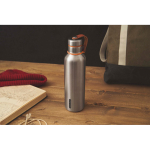 Stainless steel thermal bottle with handle, 500 ml orange colour ambient view 4