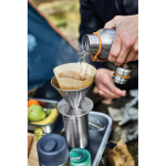 Stainless steel thermal bottle with handle, 500 ml orange colour