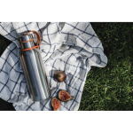 Stainless steel thermal bottle with handle, 500 ml orange colour