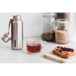 Stainless steel thermal bottle with handle, 500 ml orange colour