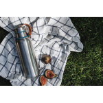 Stainless steel thermal bottle with handle, 500 ml turquoise colour
