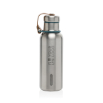 Stainless steel thermal bottle with handle, 500 ml turquoise colour