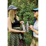 Stainless steel thermal bottle with handle, 500 ml olive green colour ambient view 2