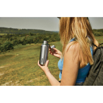 Stainless steel thermal bottle with handle, 500 ml olive green colour ambient view 4
