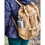Stainless steel thermal bottle with handle, 500 ml olive green colour